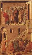 Peter-s First Denial of Christ Before the High Priest Annas Duccio